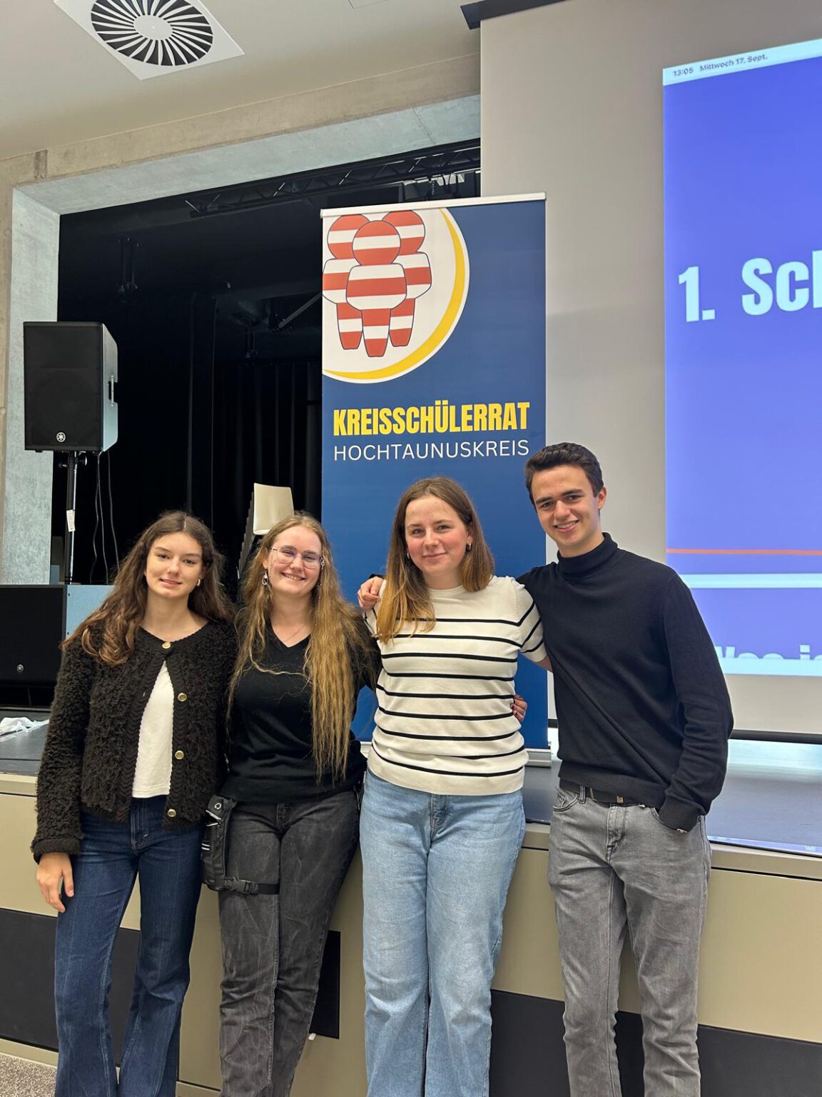 Orga-Team Lena Pijevac, Fianna Gubisch, Luise Greiner, Moritz Weiß (v.l.n.r.)